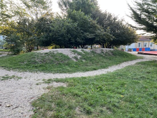 Hügel vorher Hügel vorher