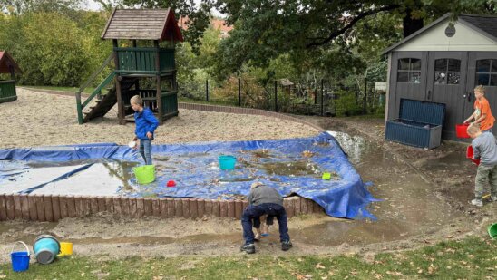 Oh, eine Überschwemmung - ein See ist entstanden